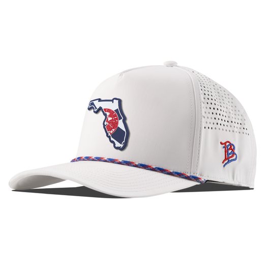 Florida Patriot Series Curved 5 Panel Rope White RWB