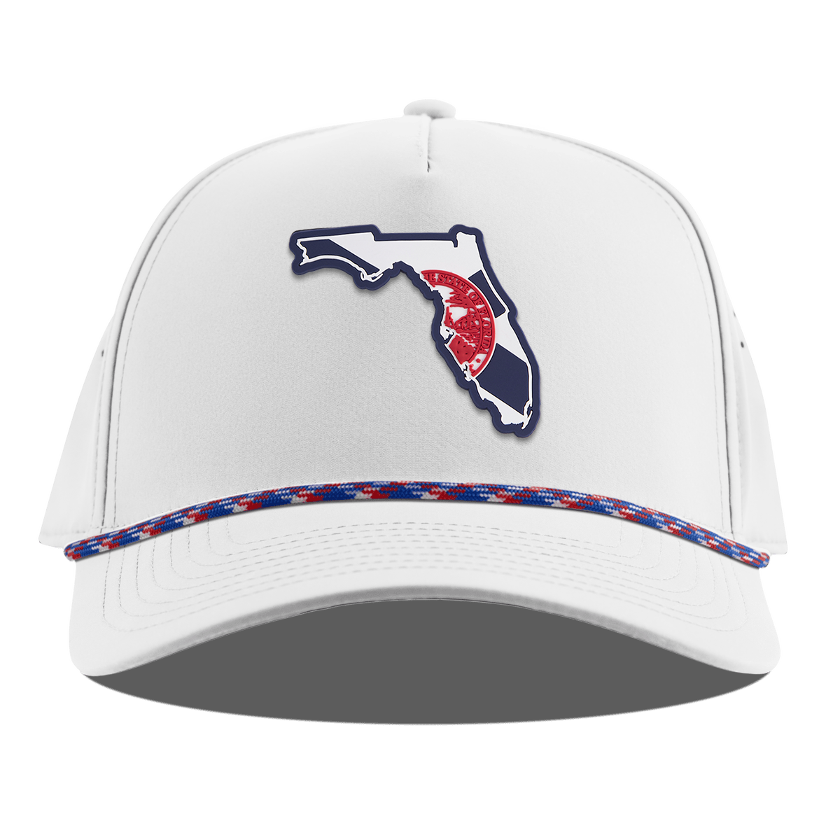Florida Patriot Series Curved 5 Panel Rope White RWB