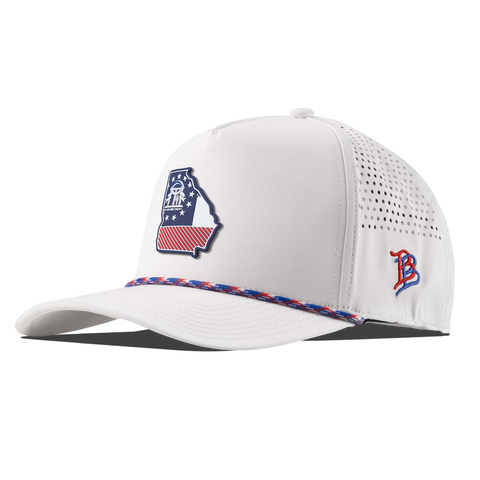 Georgia Patriot Series Curved 5 Panel Rope White/RWB