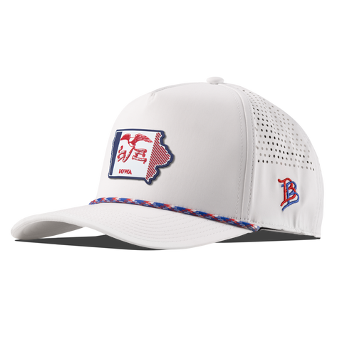 Iowa Patriot Series Curved 5 Panel Rope White/RWB