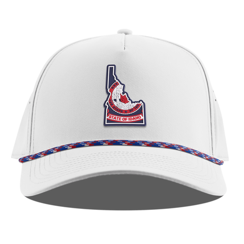 Idaho Patriot Series Curved 5 Panel Rope White RWB