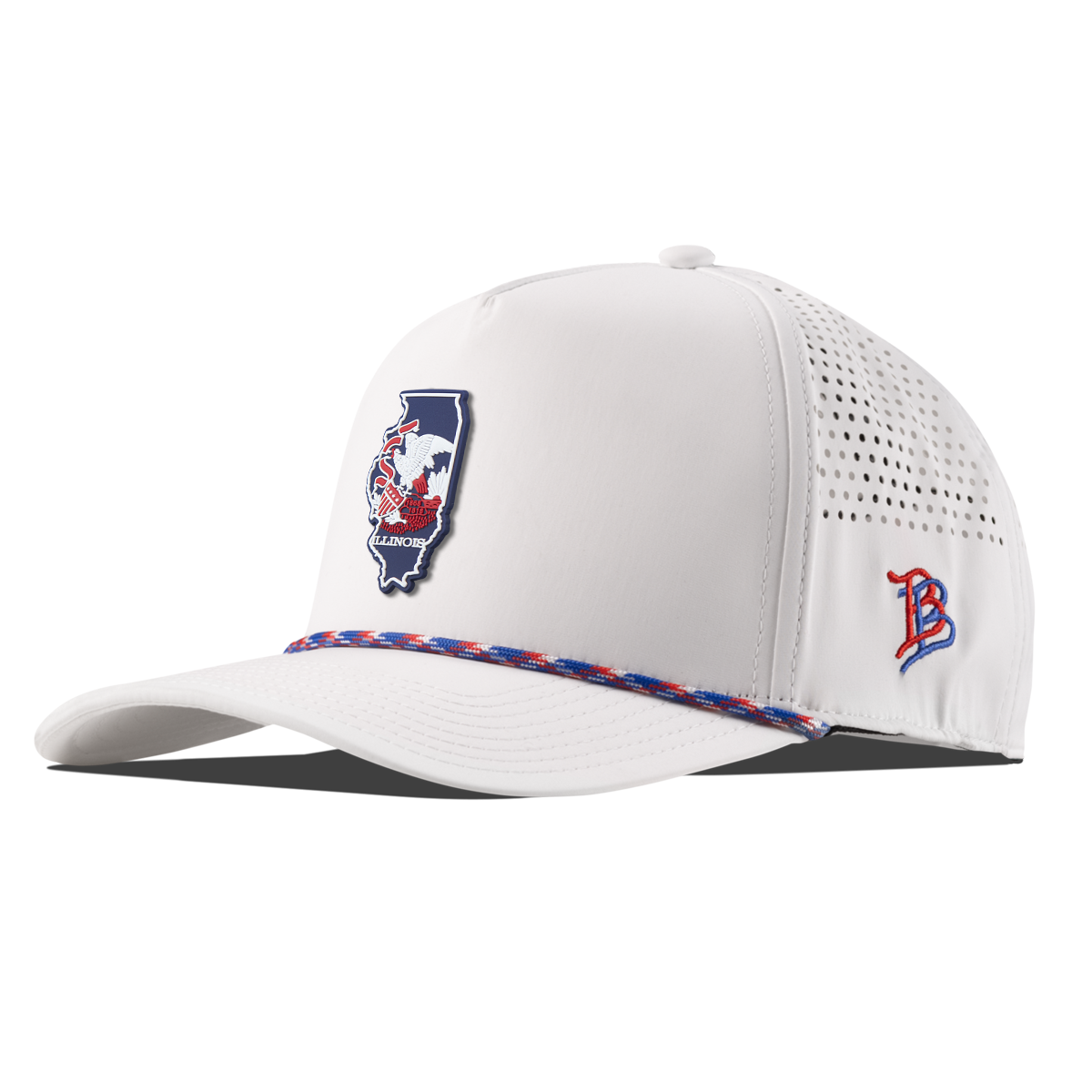 Illinois Patriot Series Curved 5 Panel Rope White/RWB