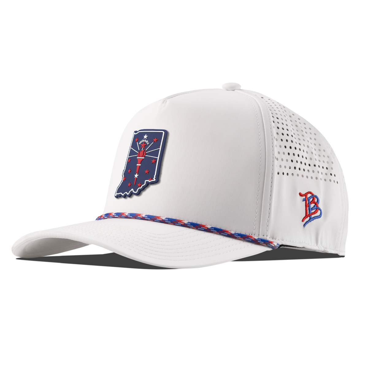 Indiana Patriot Series Curved 5 Panel Rope White/RWB