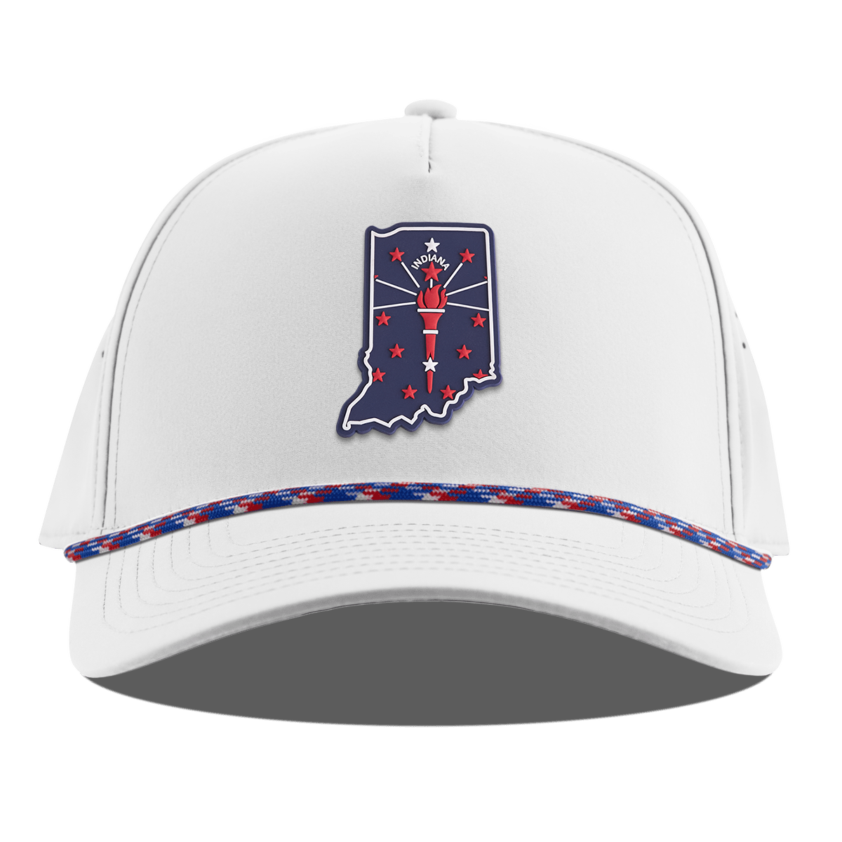 Indiana Patriot Series Curved 5 Panel Rope White RWB