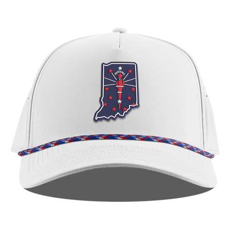 Indiana Patriot Series Curved 5 Panel Rope White RWB