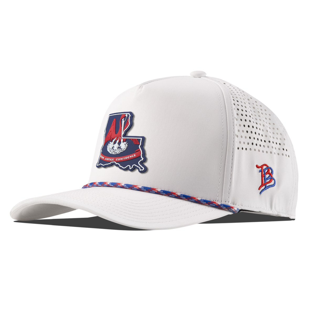 Louisiana Patriot Series Curved 5 Panel Rope White/RWB