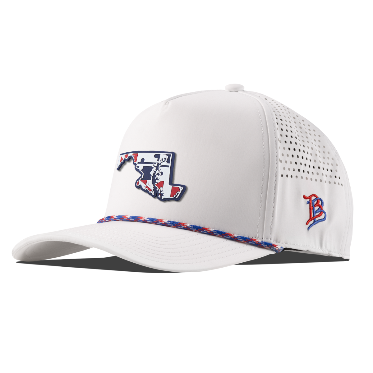 Maryland Patriot Series Curved 5 Panel Rope White/RWB