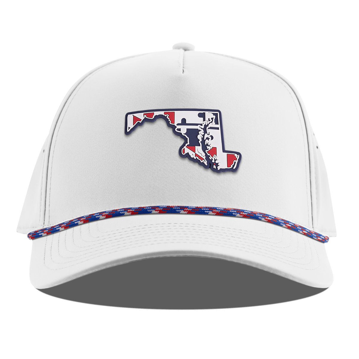Maryland Patriot Series Curved 5 Panel Rope White RWB