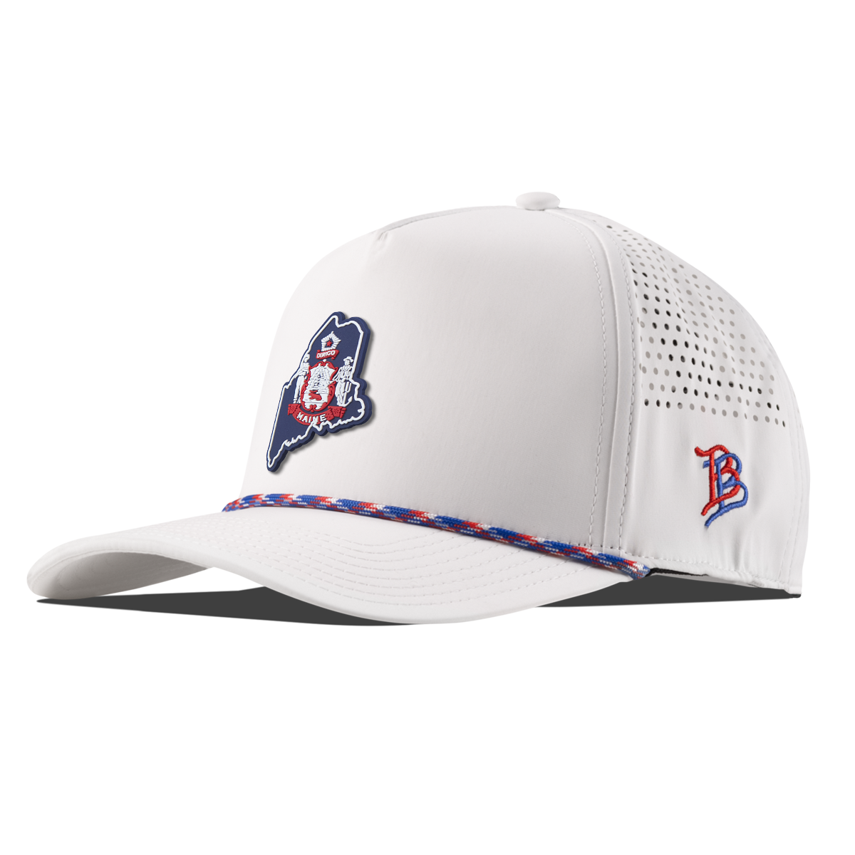 Maine Patriot Series Curved 5 Panel Rope White/RWB