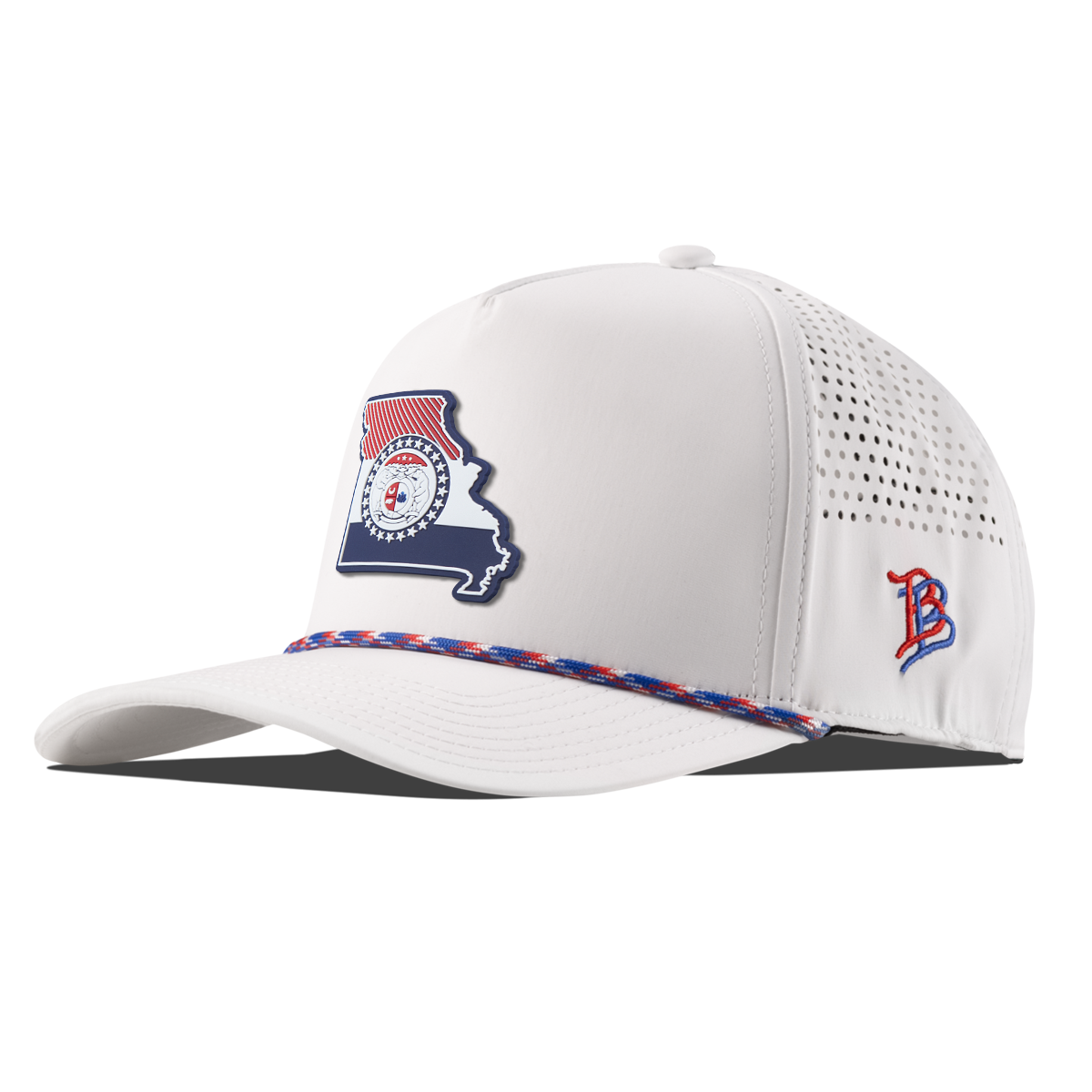 Missouri Patriot Series Curved 5 Panel Rope White RWB