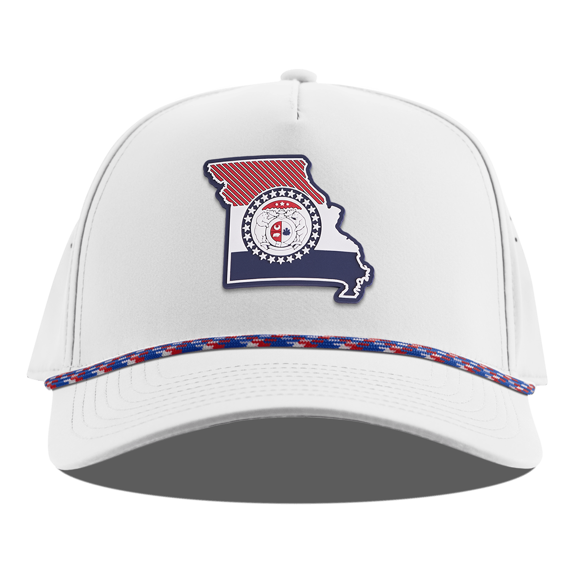 Missouri Patriot Series Curved 5 Panel Rope White RWB