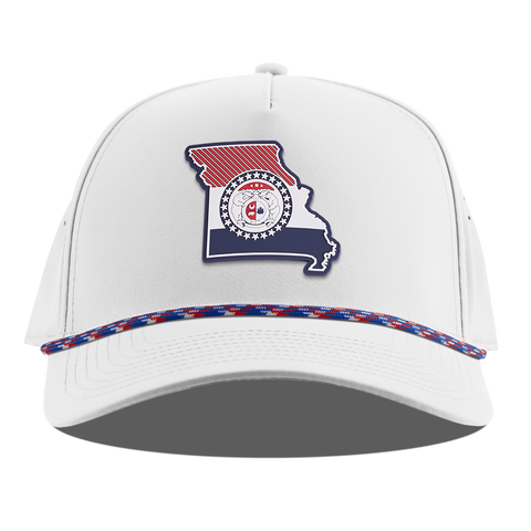 Missouri Patriot Series Curved 5 Panel Rope White RWB