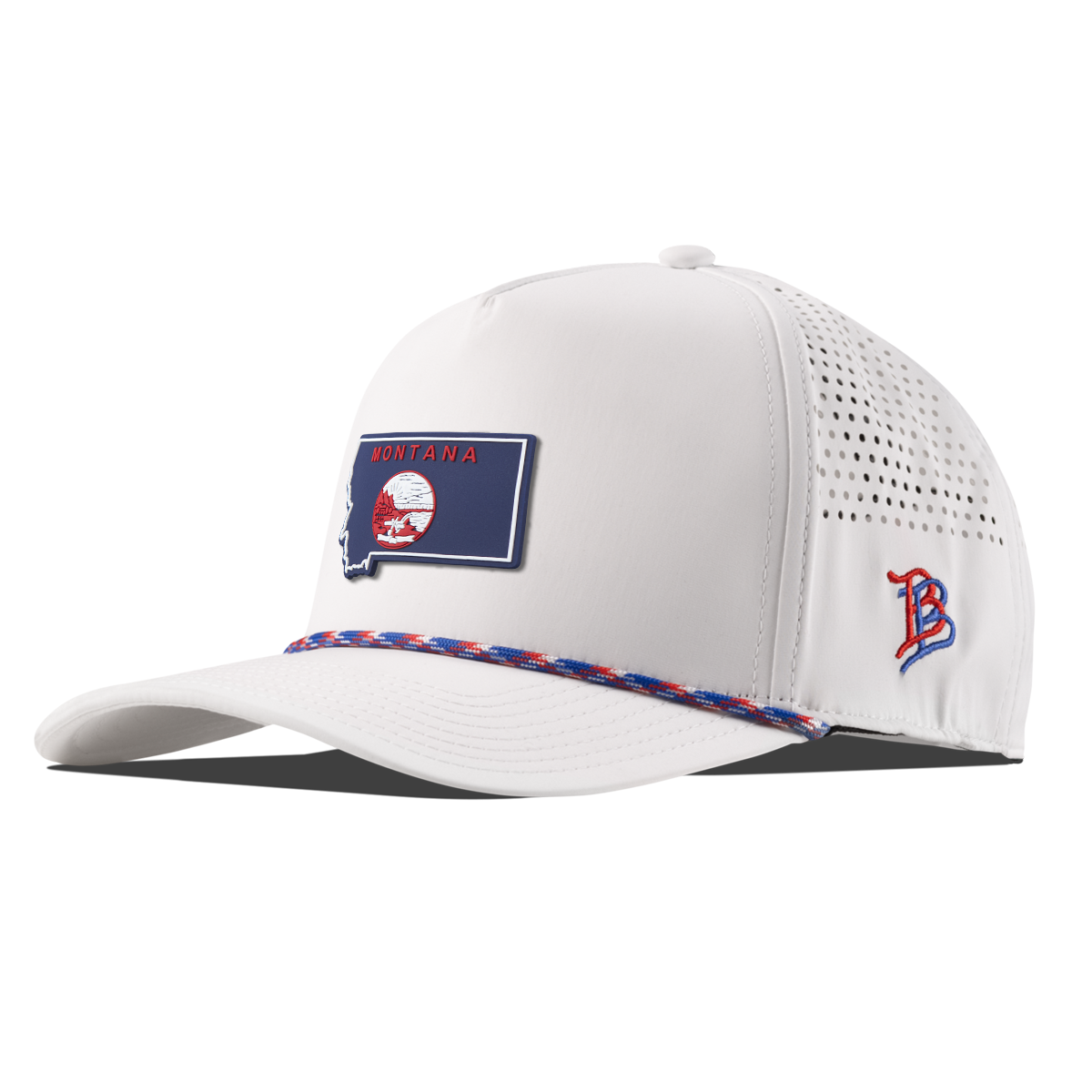 Montana Patriot Series Curved 5 Panel Rope White/RWB