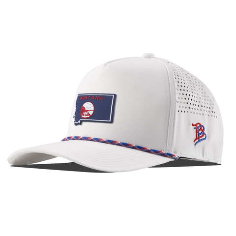 Montana Patriot Series Curved 5 Panel Rope White/RWB