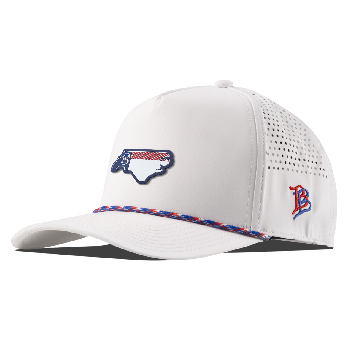 North Carolina Patriot Series Curved 5 Panel Rope White/RWB