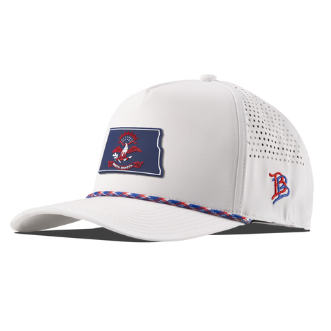 North Dakota Patriot Series Curved 5 Panel Rope White/RWB