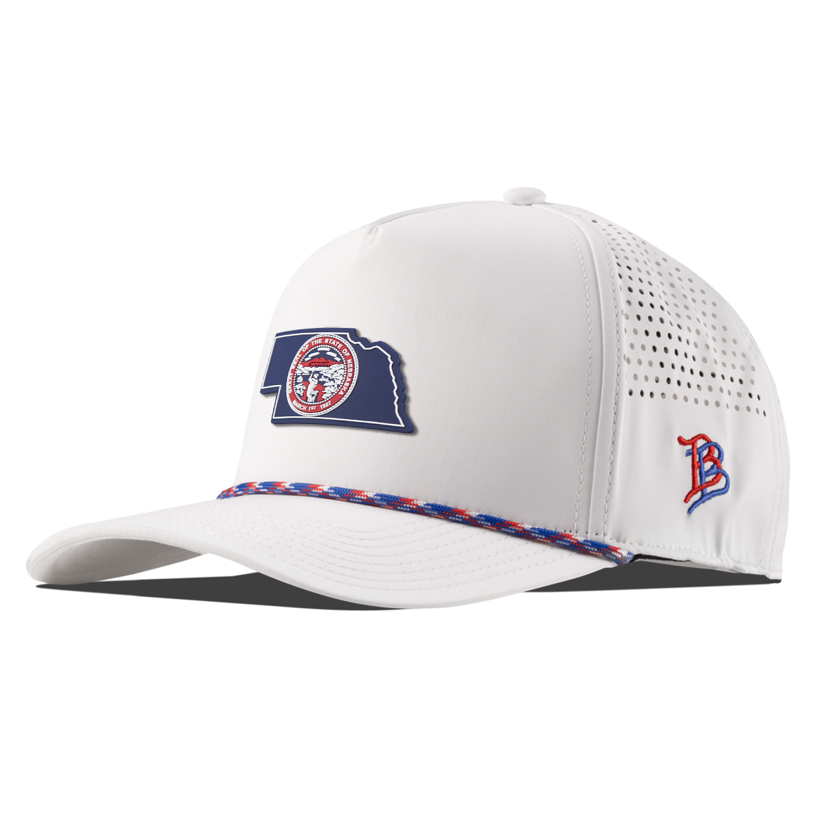 Nebraska Patriot Series Curved 5 Panel Rope White/RWB