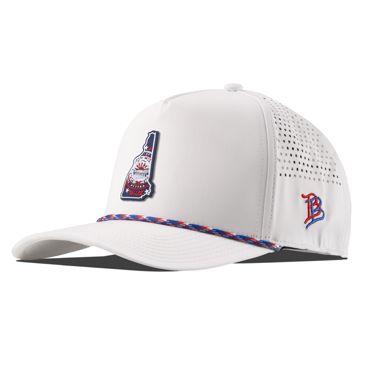 New Hampshire Patriot Series Curved 5 Panel Rope White/RWB