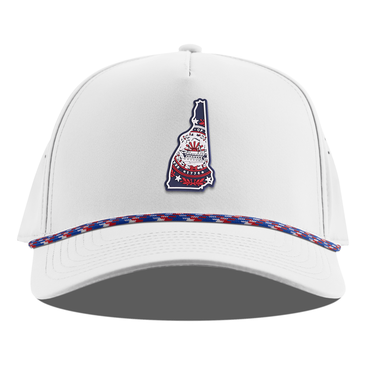New Hampshire Patriot Series Curved 5 Panel Rope White RWB
