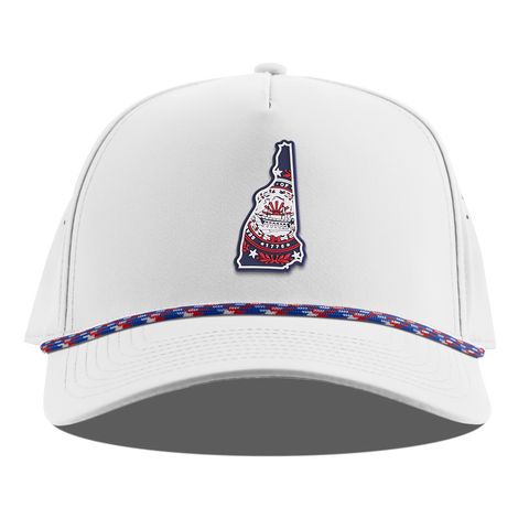 New Hampshire Patriot Series Curved 5 Panel Rope White RWB
