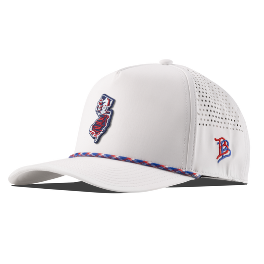 New Jersey Patriot Series Curved 5 Panel Rope White RWB