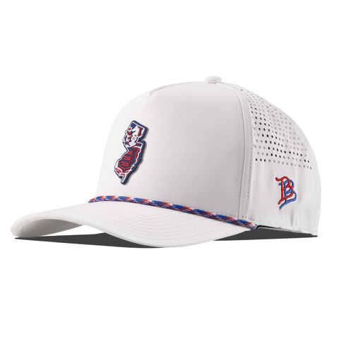 New Jersey Patriot Series Curved 5 Panel Rope White/RWB