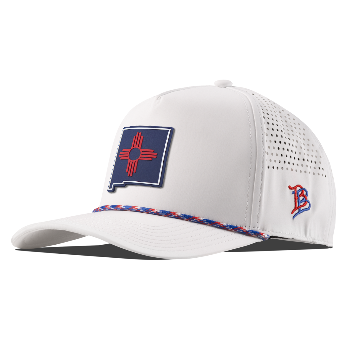 New Mexico Patriot Series Curved 5 Panel Rope White/RWB