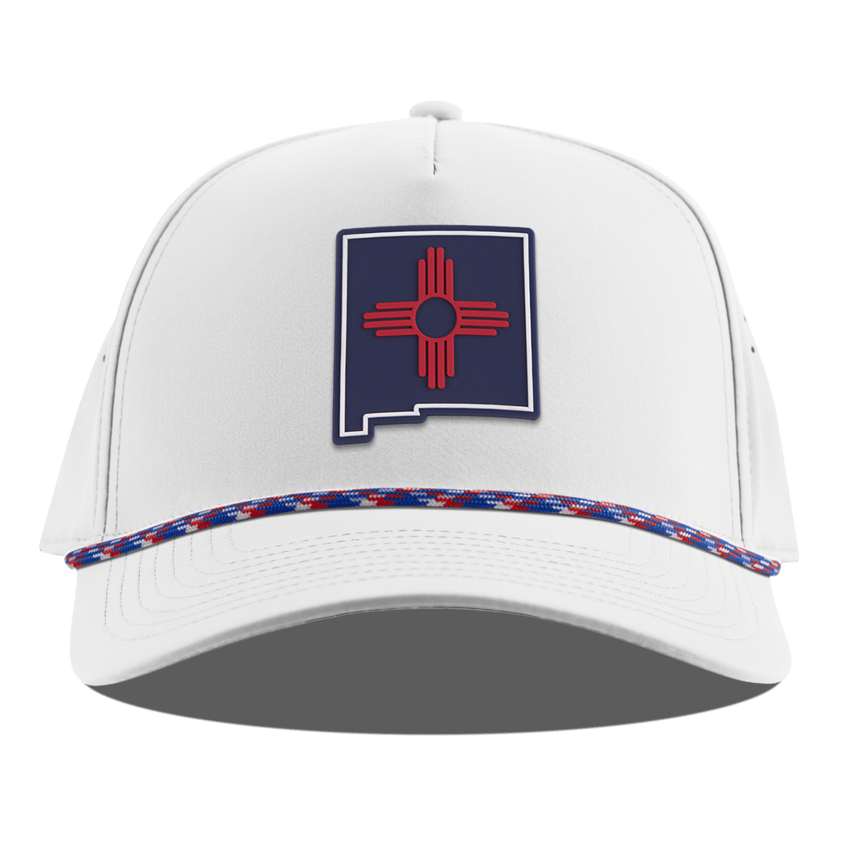 New Mexico Patriot Series Curved 5 Panel Rope White RWB