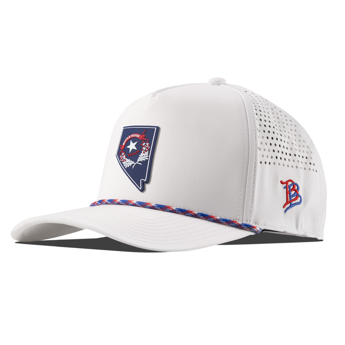 Nevada Patriot Series Curved 5 Panel Rope White/RWB