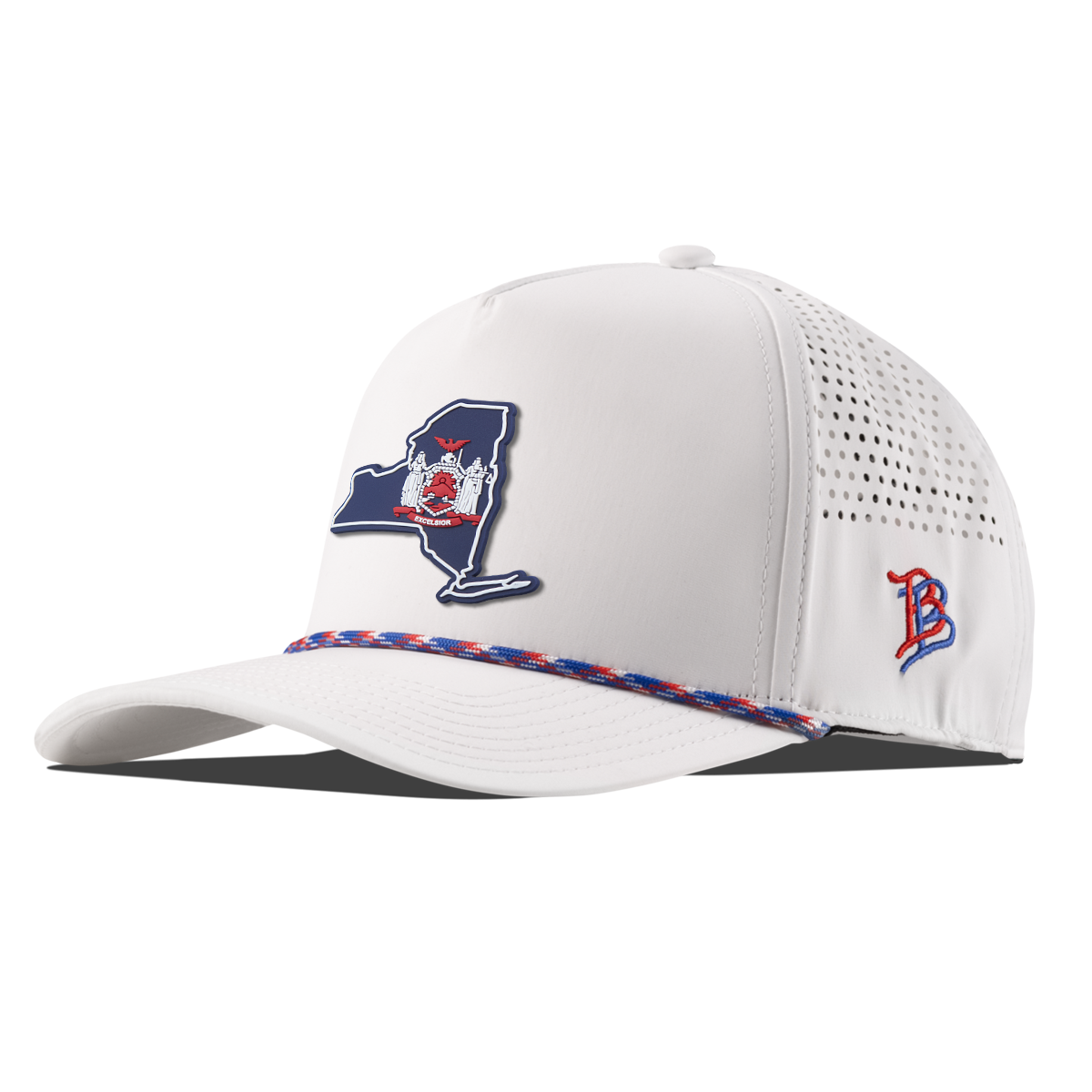 New York Patriot Series Curved 5 Panel Rope White/RWB