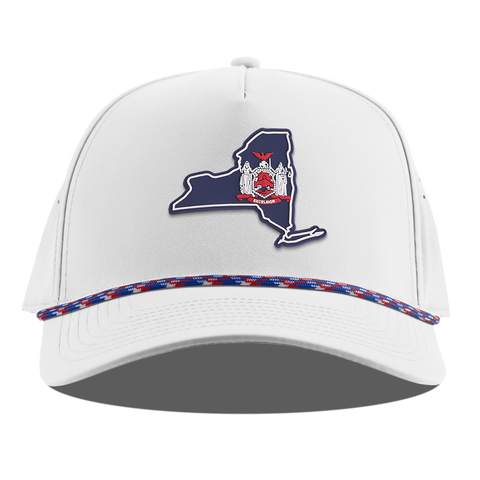 New York Patriot Series Curved 5 Panel Rope White RWB