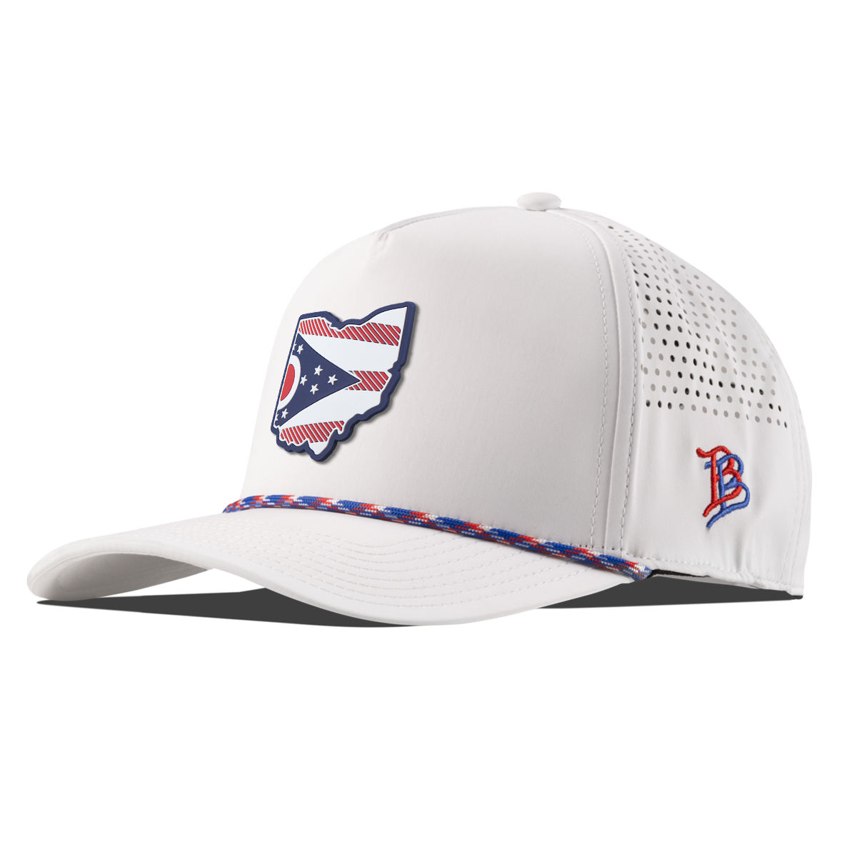 Ohio Patriot Series Curved 5 Panel Rope White RWB