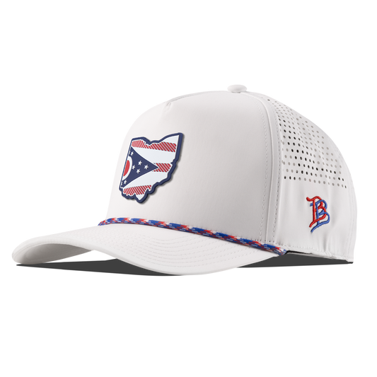 Ohio Patriot Series Curved 5 Panel Rope White RWB