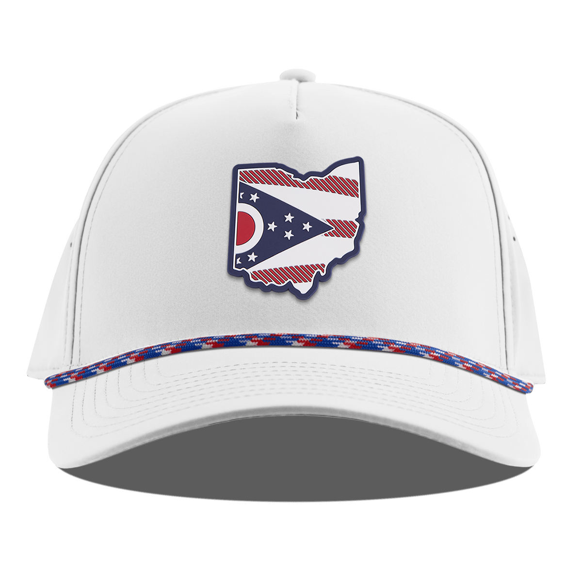 Ohio Patriot Series Curved 5 Panel Rope White RWB