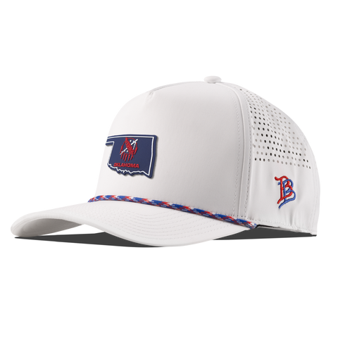 Oklahoma Patriot Series Curved 5 Panel Rope White/RWB