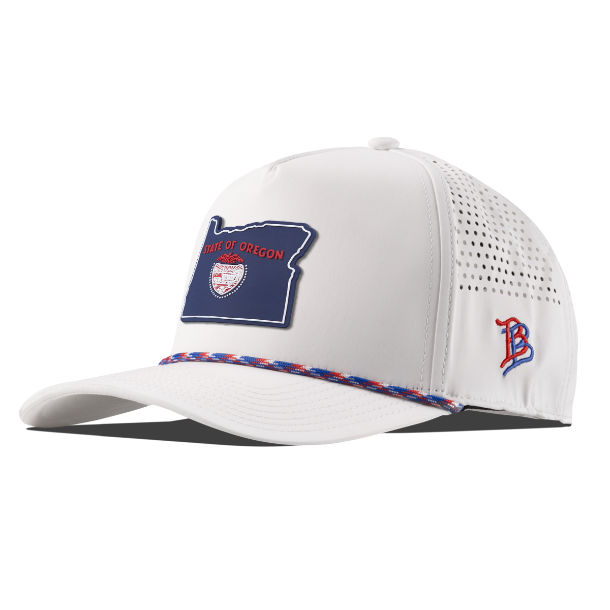 Oregon Patriot Series Curved 5 Panel Rope White/RWB