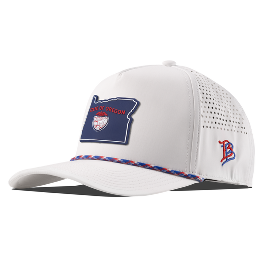 Oregon Patriot Series Curved 5 Panel Rope White RWB
