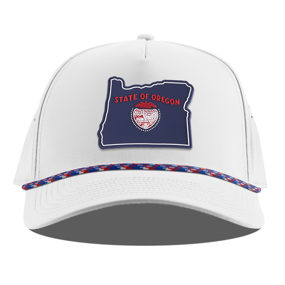 Oregon Patriot Series Curved 5 Panel Rope White RWB