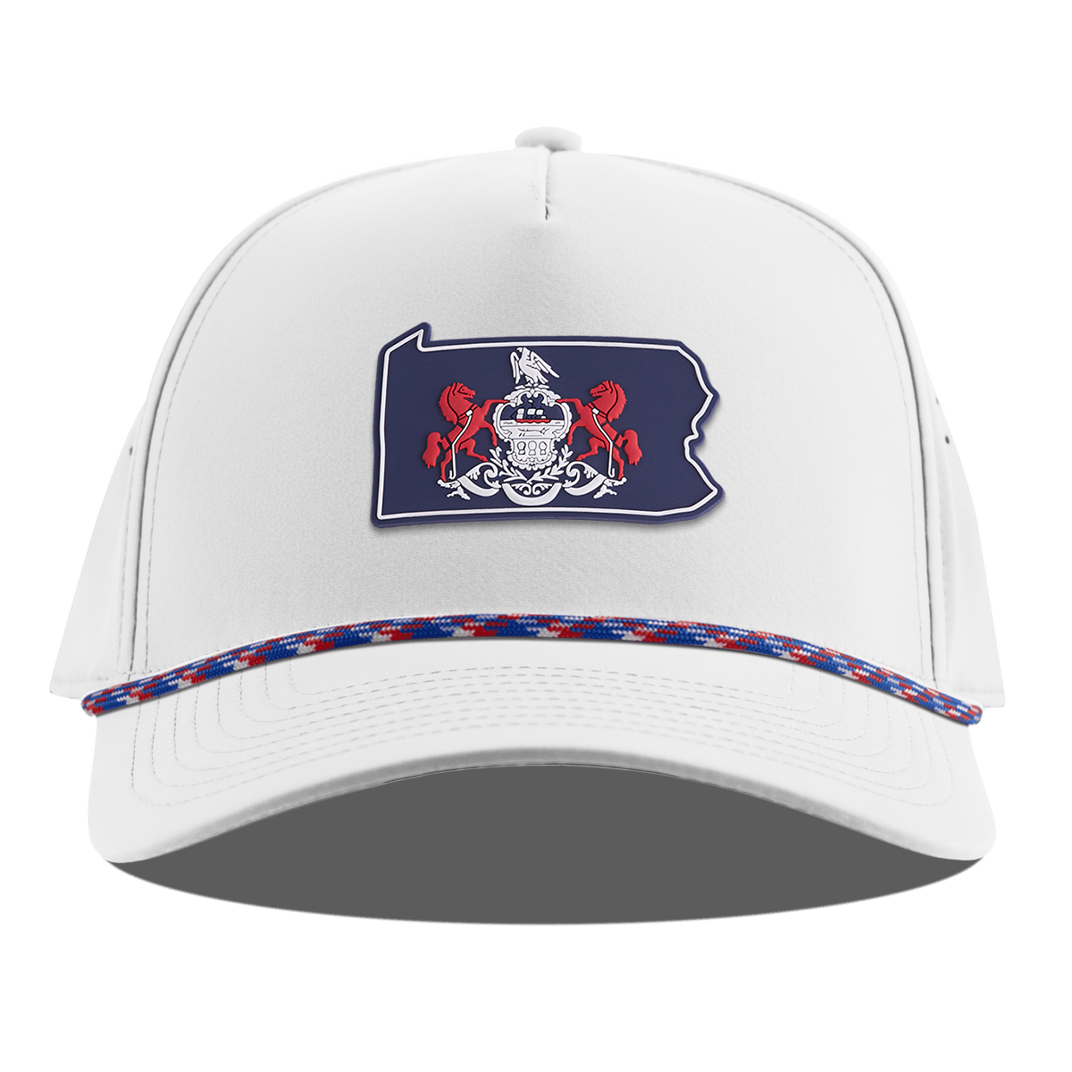 Pennsylvania Patriot Series Curved 5 Panel Rope White RWB