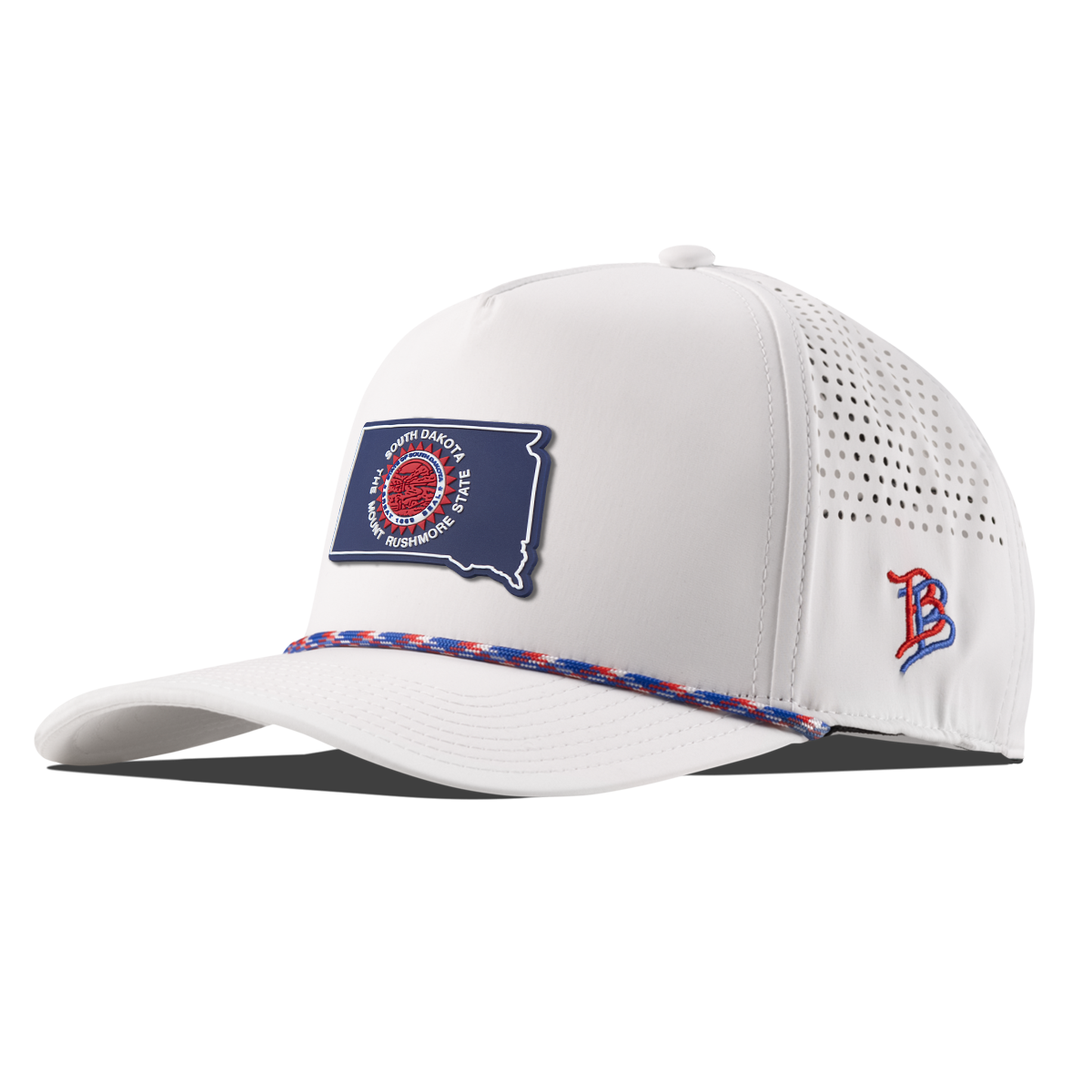 South Dakota Patriot Series Curved 5 Panel Rope White/RWB