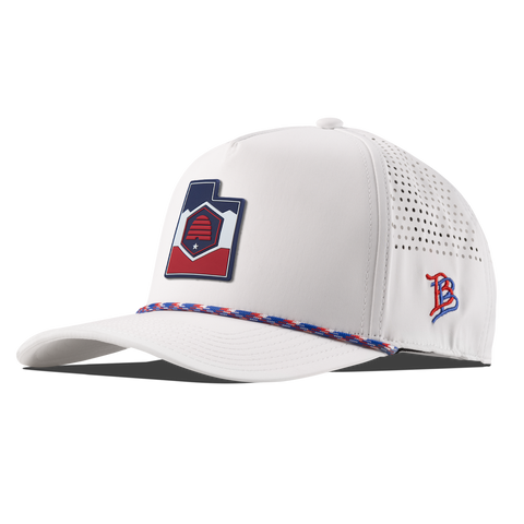 Utah Patriot Series Curved 5 Panel Rope White/RWB