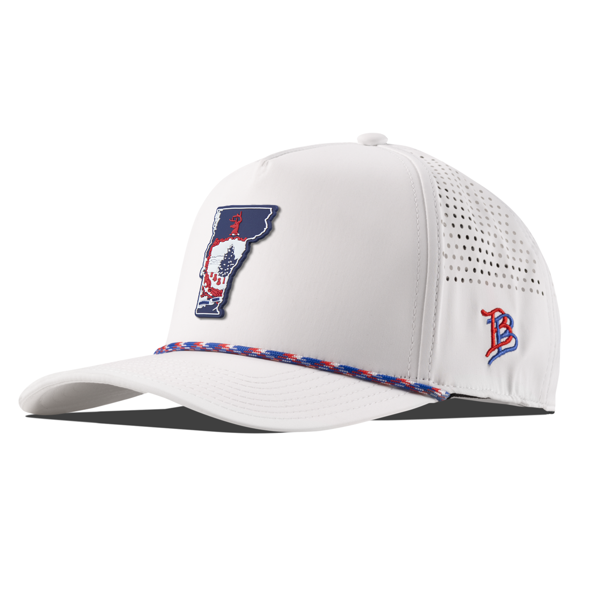 Vermont Patriot Series Curved 5 Panel Rope White/RWB