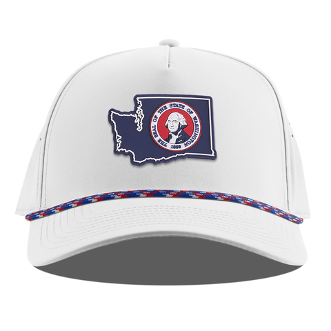 Washington Patriot Series Curved 5 Panel Rope White RWB