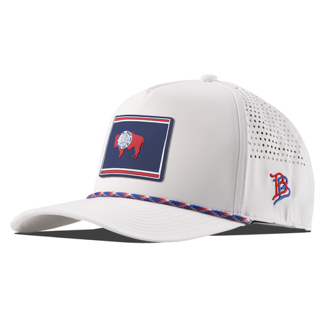 Wyoming Patriot Series Curved 5 Panel Rope White/RWB