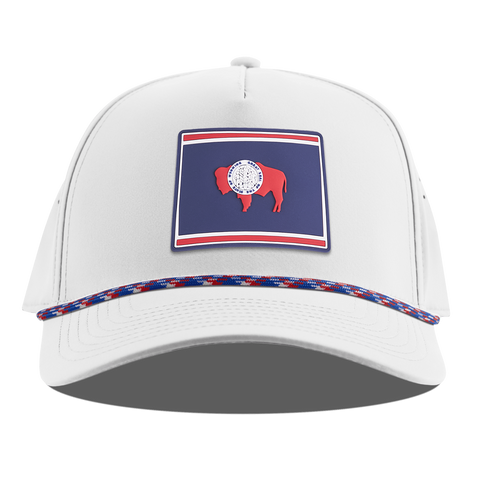 Wyoming Patriot Series Curved 5 Panel Rope White RWB