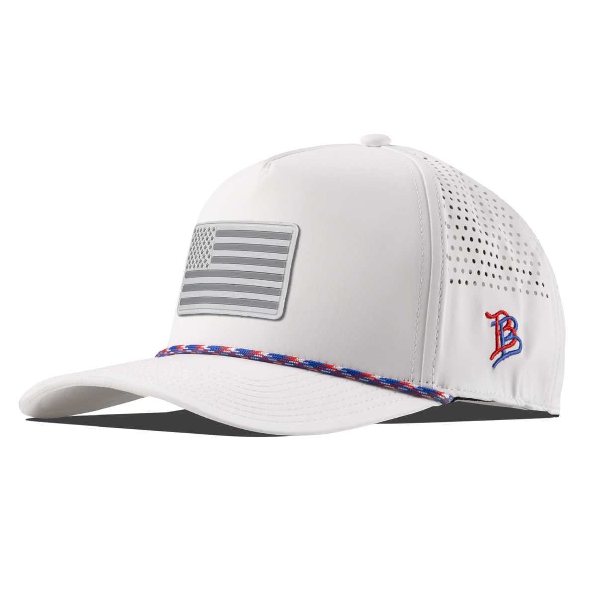 Pearl Old Glory Curved 5 Panel Rope White RWB