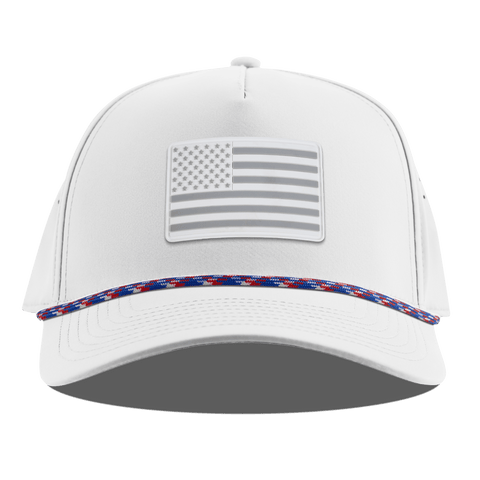 Pearl Old Glory Curved 5 Panel Rope White RWB