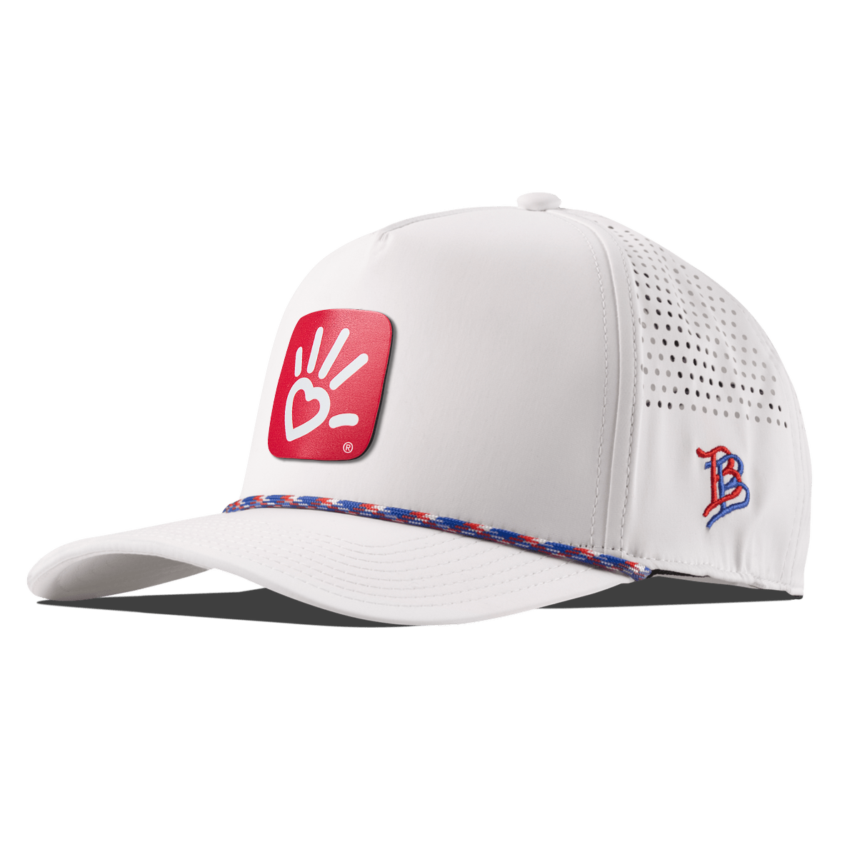 Phoenix Children's Icon Curved 5 Panel Rope White RWB
