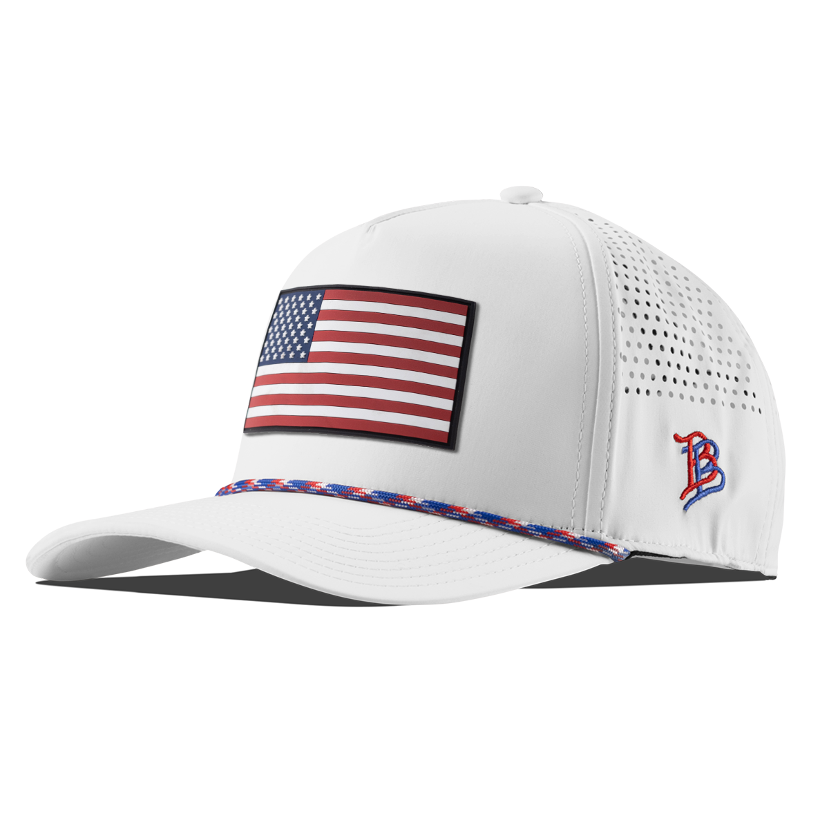 Salute PVC Curved 5 Panel Rope White RWB