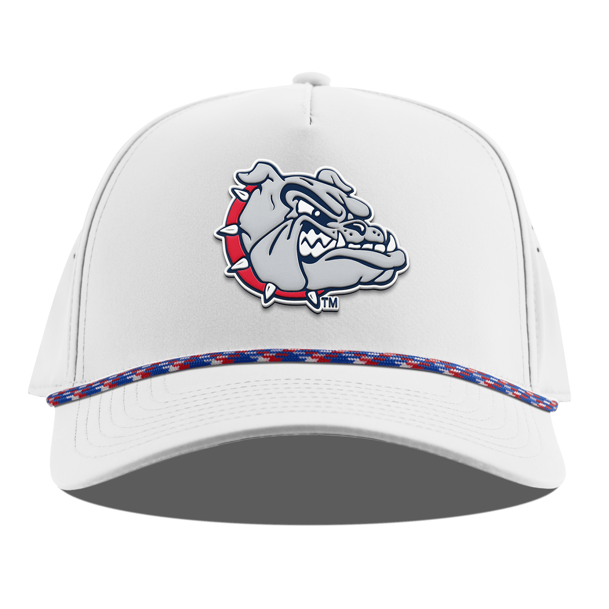 Gonzaga University "Spike The Bulldog" Curved 5 Panel Rope White RWB